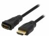 CH0056, Кабель; HDMI 1.4; гнездо HDMI, вилка HDMI; 2м; черный, LOGILINK