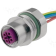 0976 PFC 151 Гнездо; М12; PIN:5; "мама"; код B-Profibus; 0,5м; провода