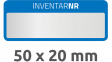 6906 Inventory Labels, 10 sheets/50 labels, 50 x 20 mm, Silver / Blue