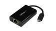 US1GC30PD Network Adapter USB-C - RJ45/USB-C Black