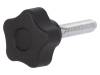 VCT.25 P-M6X30-C9 Ручка зажимная; Диам:25мм; M6; 30мм; технополимер (PA); H:19мм
