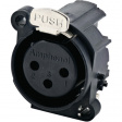 AC3FAV1-AU-B XLR, Receptacle 3 AC PCB Black