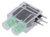 DBKD222, LED; в корпусе; зеленый; 3,9мм; Кол-во диод: 2; 20мА; 40°; 2,2В, SIGNAL-CONSTRUCT