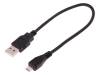 50494 Кабель; USB 2.0; вилка USB A, гнездо USB B; 250мм; черный