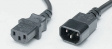 SZ3/ST3-10B Extension cable, 2P+ PE C14-Plug C13-Socket 1 m