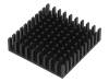 ICK BGA 40 X 40 X 10, Радиатор: штампованный; черный; L:40мм; W:40мм; H:10мм; алюминий, Fischer Elektronik
