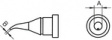 LT 1XHS Soldering tip Round shape, bent 30deg 0.4 mm