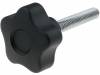 VCT.40 P-M8X45, Ручка регулятора; Диам:40мм; M8; 45мм; полипропилен; H:27мм, ELESA+GANTER
