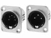 717-0300 Гнездо; XLR; "папа"; PIN:3; прямой; пайка; посеребренные; 50В; 15А