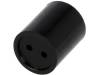 2819.5076, Распорная втулка; LED; Oвнешн:7,5мм; OLED:5мм; Дл:7,6мм; черный, Mentor