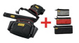 RND 550-00241+RND 550-00242 2 Pocket Polyester and Leather Tool Belt + Pocket Pouch 3-Piece Set