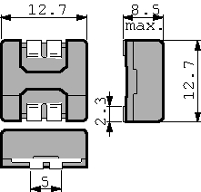 SRR1208-820YL, Inductor, SMD 82 uH 1.6 A +-15%, Bourns