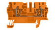 1636780000 Feed-through Terminal Block, Tension Clamp, 2 Poles, 24A, 2.5mm\x1a, Orange