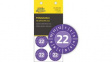 6946-2022 Safety Label, Round, White on Purple, Peel Proof Film, Inspection Date, 80pcs