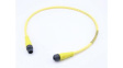 1200660686 Micro-Change (M12) Double-Ended Cordset 4 Poles Male (Straight) to Female (Straight) 22 AWG Yellow TPE Cable 0.6m