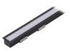 LINEA-IN20 F/U7 BK 1M SET STD Профиль для LED модулей; молочный; встраиваемый; черный; L: 1м