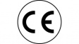 251965 Regulatory Sign on Roll - CE Label, Round, Black on White, Polyester, 250pcs