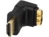 AH0007, Адаптер; HDMI гнездо 90°, вилка HDMI; черный, LOGILINK