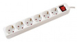 19.99.1084 Outlet Strip 6x Type F (CEE 7/3) - Type F (CEE 7/4) White 1.5m