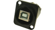 CP30115 Адаптер; гнездо USB A-сзади, гнездо USB B-спереди; металл