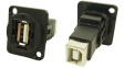 CP30209N USB Adapter in XLR Housing 1 x USB 2.0 A, 1 x USB 2.0 B