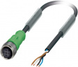 SAC-4P- 2,0-PUR/M12FS Actuator/sensor-cable M12 Разъем разомкнут 2 m