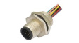 M12A-17PMMC-SH8C20 M12 Straight Plug Sensor Cable, 17 Poles, A-Coded,