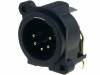 5XNACM/PC90(CP300255), Гнездо; XLR; "папа"; PIN:5; угловой 90°; на панель, на провод; THT, Cliff
