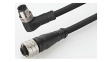 1200070969 Micro-Change (M12) Double-Ended Cordset 5 Poles Male (Straight) to Female (Straight) 0.34mm² Black PVC 5m