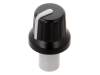 GMN-4P1.5-GY, Ручка; с указателем; ABS; Диам.оси:6мм; O16x14,4мм; черный, SR PASSIVES