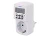 OR-PRE-428-SCHUKO Программатор времени; Диапазон:1м?7дней; 230ВAC; IP20; V: Schuko