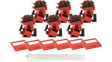 148687 [6 шт] 480 / 600V Clamp-On Circuit Breaker Lockout, Red, Pack of 6 pieces