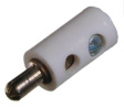 2,6MM WEISS ZWERG-STECKER Cable plug, white