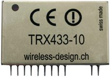 TRX433-10A, ISM module 139 Channels in 12.5 kHz grid 4 km, Schmidiger