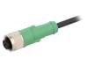 SAC-4P-1,5-PUR/M12FS, Соединительный кабель; M12; PIN:4; прямой; 1,5м; вилка; 250ВAC; 4А, Phoenix Contact
