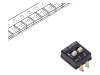 SDA02H1SBDR Переключатель: DIP-SWITCH; Кол-во секций: 2; ON-OFF; 0,025A/24ВDC