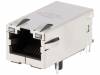 0826-1X1T-23-F, Гнездо; RJ45; PIN:8; экранированный, со светодиодом; THT; угловой, BEL FUSE