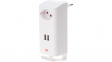 125631 Outlet tap,  2x USB, Type J (T12), white
