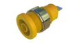 SEB 2610 F4,8 NI YELLOW Laboratory Socket, Yellow, Nickel-Plated, 1kV, 25A
