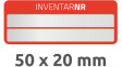 6911 Inventory Labels, 10 sheets/50 labels, 50 x 20 mm, Silver / Red