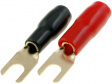 TERMINAL-SPADE-8G Наконечник: вилочный; M4; 10мм²; позолота; изолированный; 20 штук