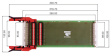 RE920C64/2LF Extender card, 64-pin