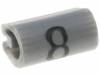05801808 Маркер для проводов и кабеля; Маркировка:8; 1,5?2мм; ПВХ; серый