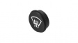 09-0S12.0635A Pushbutton Cap, Round, Black