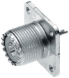 083 1R Device socket, UHF with flange , 300 MHz, Female, UHF