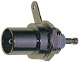 Coaxial flush-mounting plug, bore diam. 9.5 mm Коаксиальный штекер для установки заподлицо, отверстие ø 9.5 mm