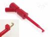 KLEPS2-BU RT Clip-on probe; hook type; 6A; 60VDC; red; Grip capac: max.2mm; 2mm