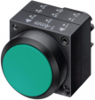 3SB3000-0AA41 Переключатель: кнопочный; 1; 22мм; зеленый; Подсвет: отсутствует