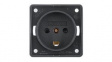 8627205 Wall Outlet INTEGRO 1x DK Type K Socket Flush Mount 16A 250V Black