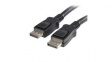 DISPL50CM  Video Cable with Latches, DisplayPort Plug - DisplayPort Plug, 4096 x 2160, 500m